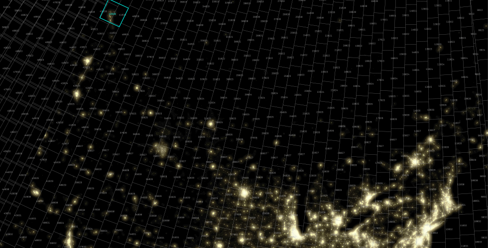 Nighttime lights in North America, In Plain Sight, CSR 2018