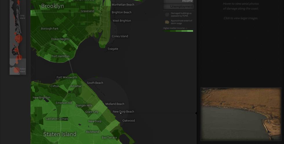 Income levels around affected areas