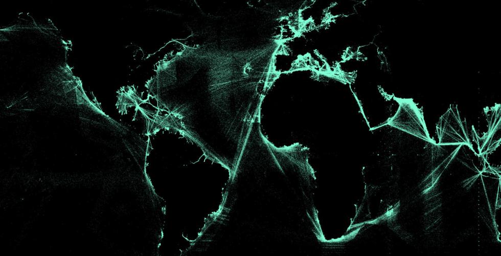 GPS pings from oil and other energy carrying vessels