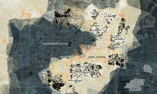 Urban damage in neighborhoods designated as informal