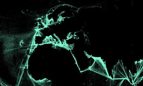 GPS pings from oil and other energy carrying vessels