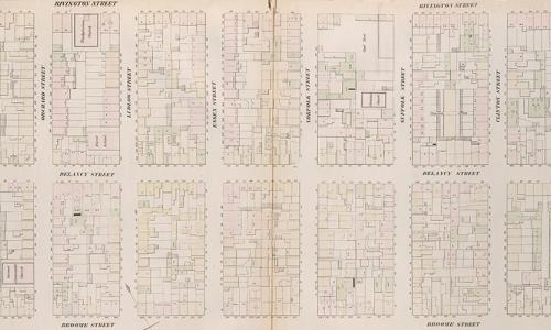 A few blocks on the Lower East Side as documented in William Perris’ 1852 Maps of the City of New York. (Source: New York Public Library)