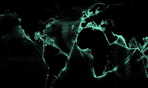 SIDL Map of Ship Travel from Port to Port